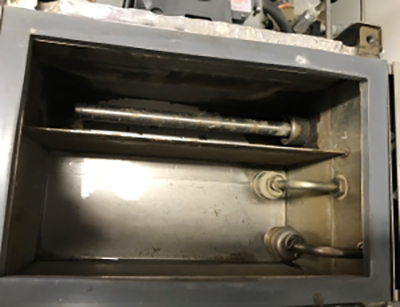 An example of proper environmental chamber maintenance and water quality – a 21-year-old steam generator showing no buildup.
